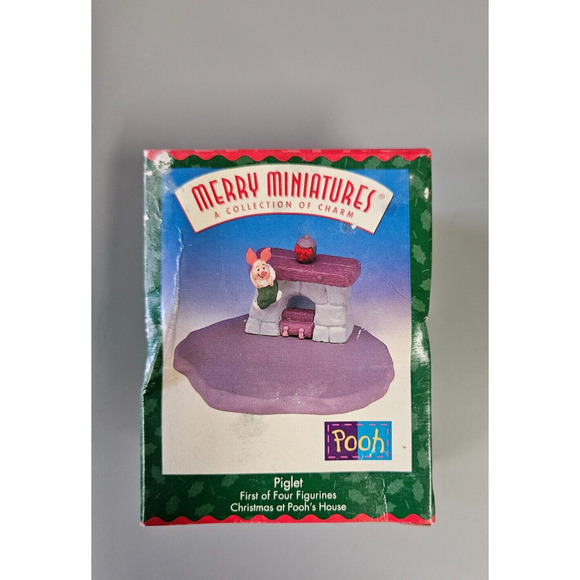 Vintage Hallmark Pooh Piglet Ornament Merry Miniatures Keepsake 1999 - Picture 1 of 4